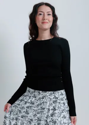 Brooke Ribbed Top - Black