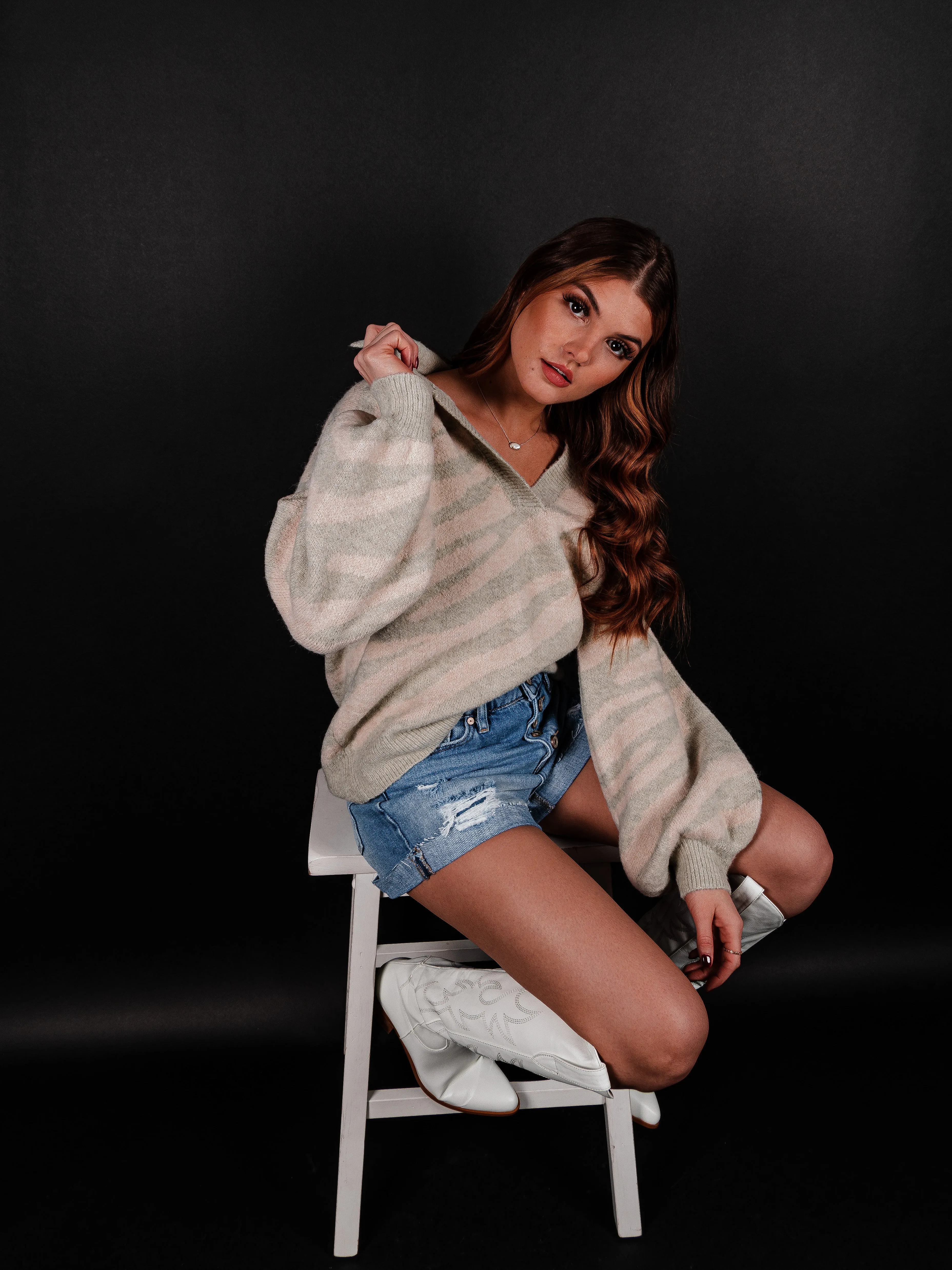 By All Means Printed Long Sleeve Sweater