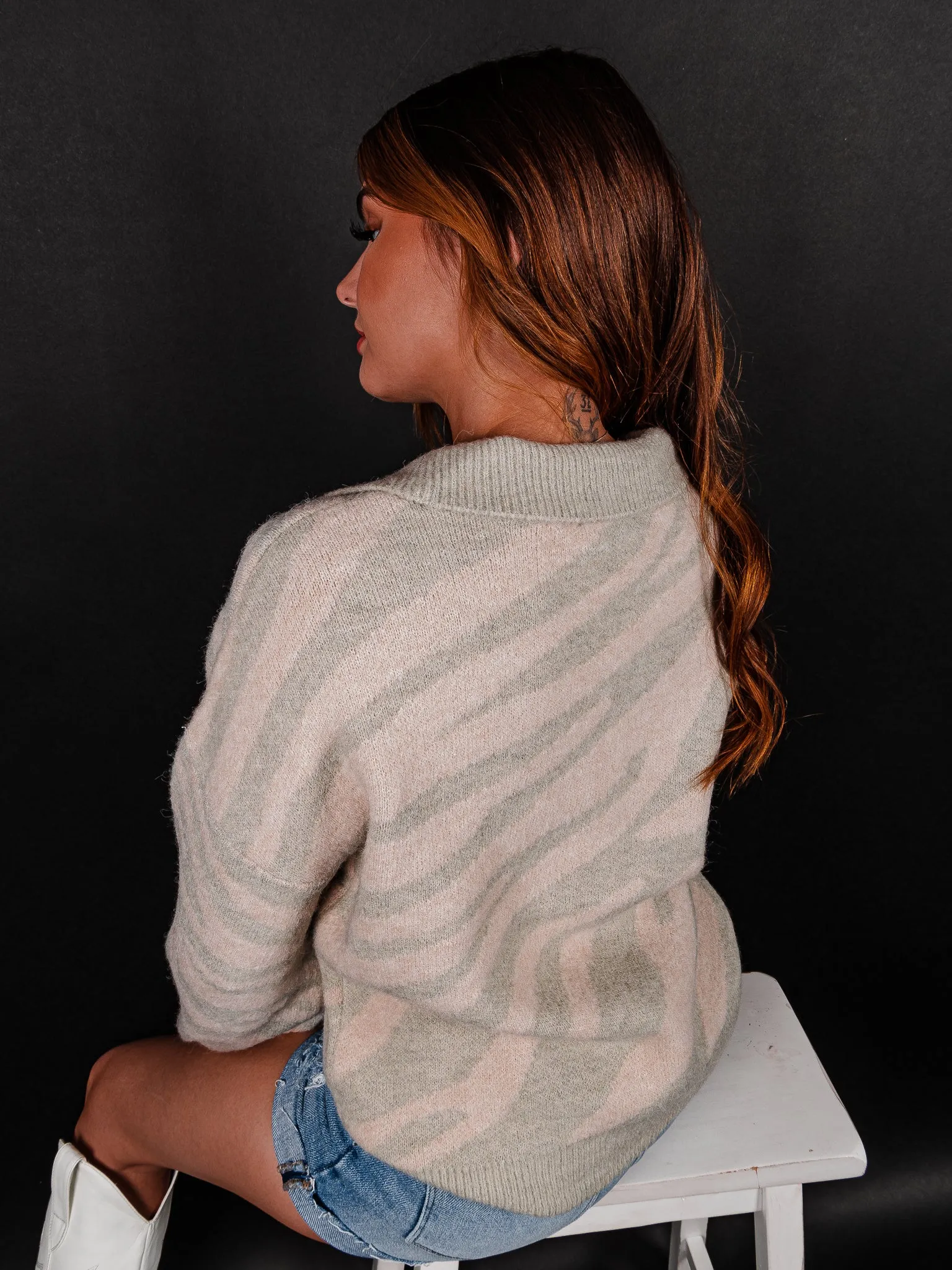 By All Means Printed Long Sleeve Sweater