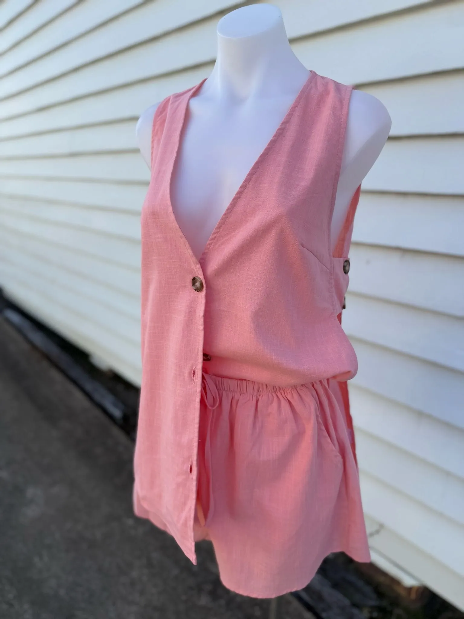 By Frankie Pink Peach two piece set
