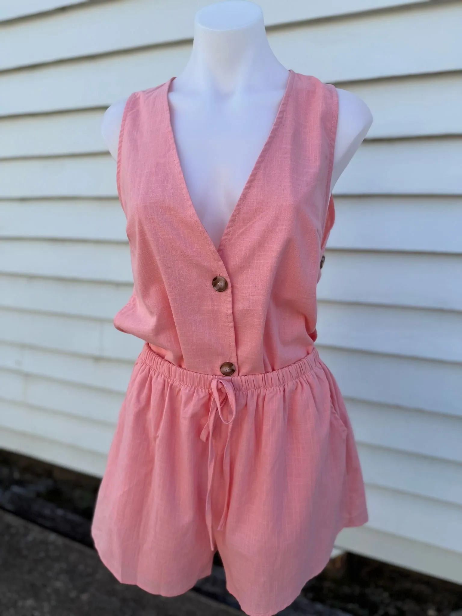 By Frankie Pink Peach two piece set