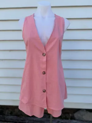 By Frankie Pink Peach two piece set