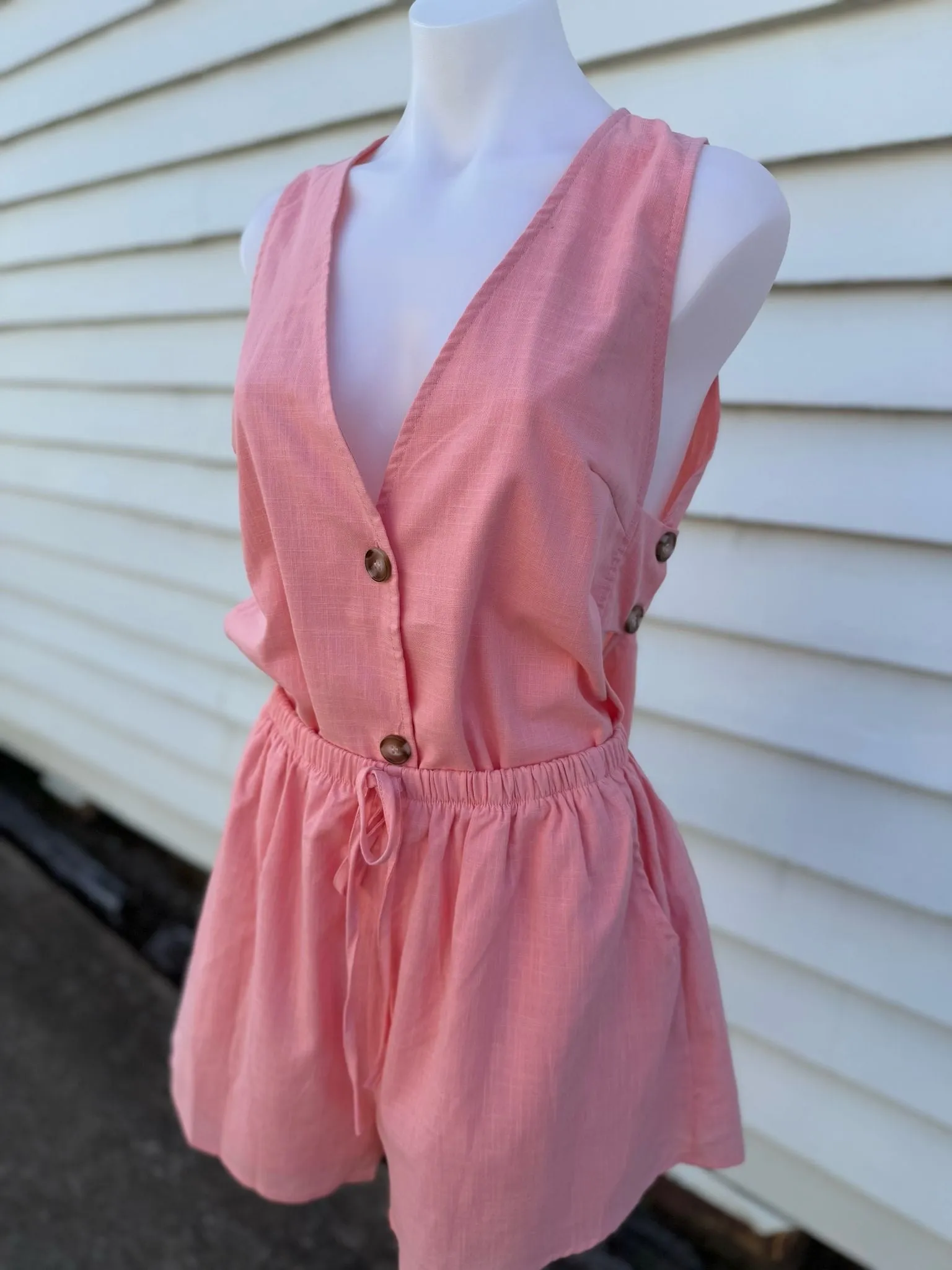 By Frankie Pink Peach two piece set