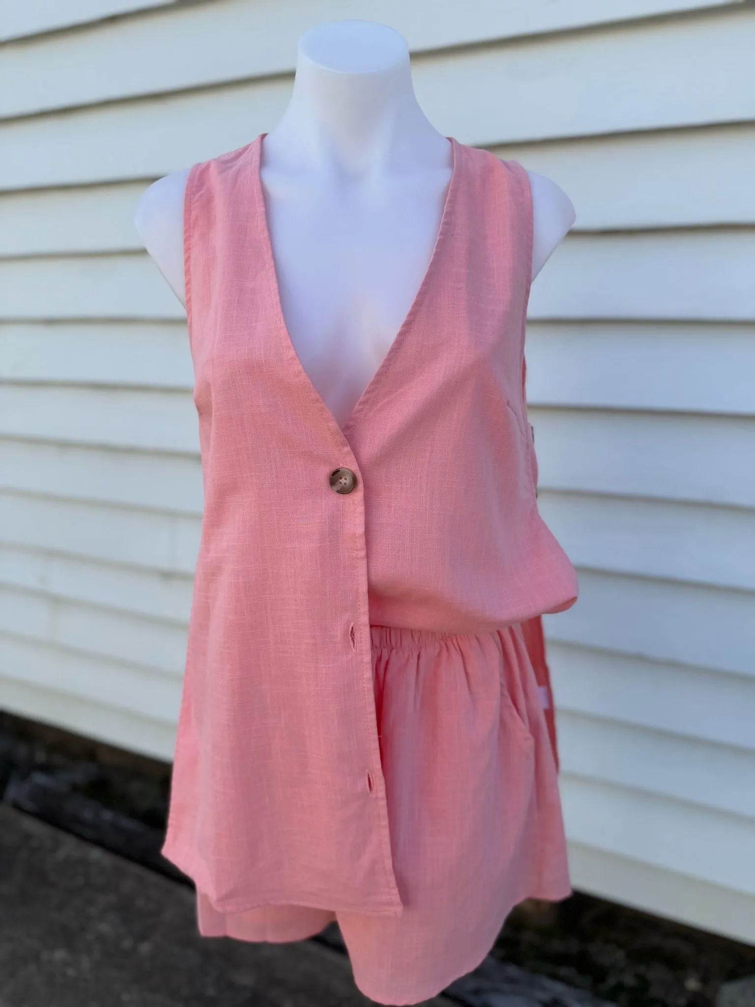 By Frankie Pink Peach two piece set