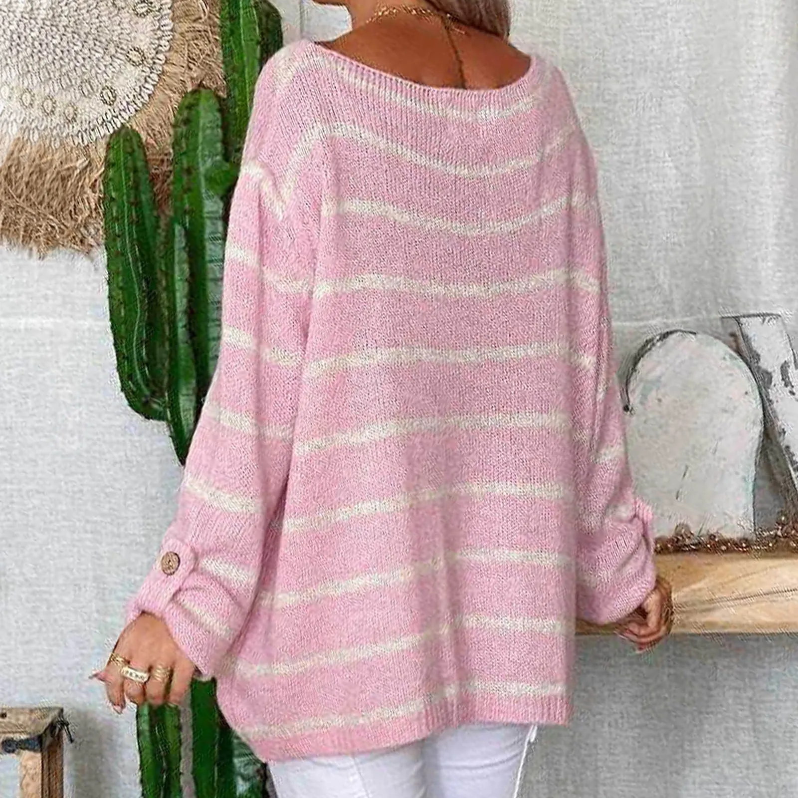 Carey - Retro Pullover Gestreift