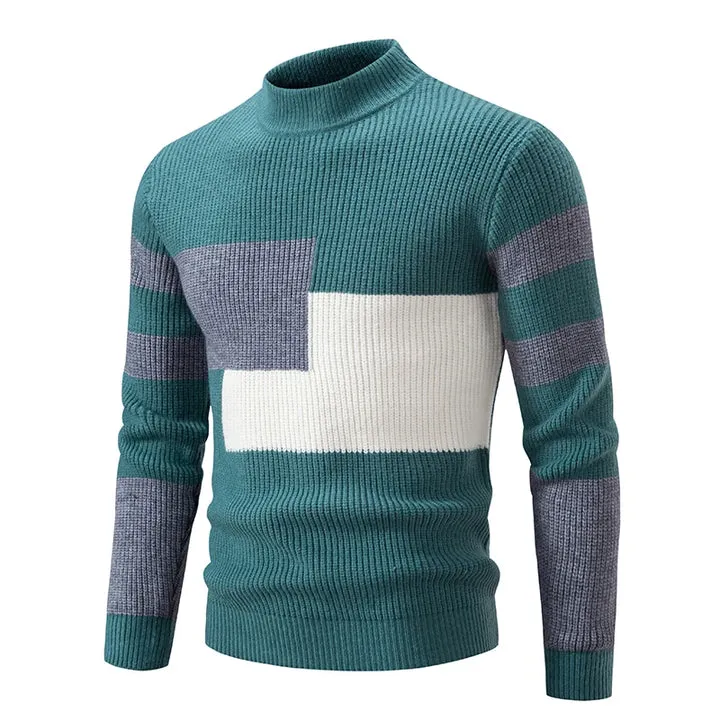 Carl | Knitted Sweater with Stand-Up Collar