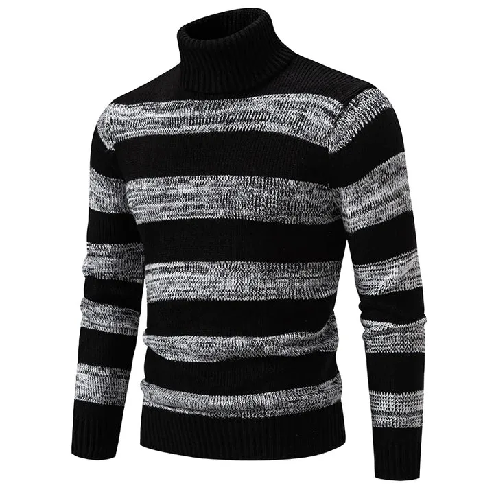 Carl | Knitted Sweater with Stand-Up Collar