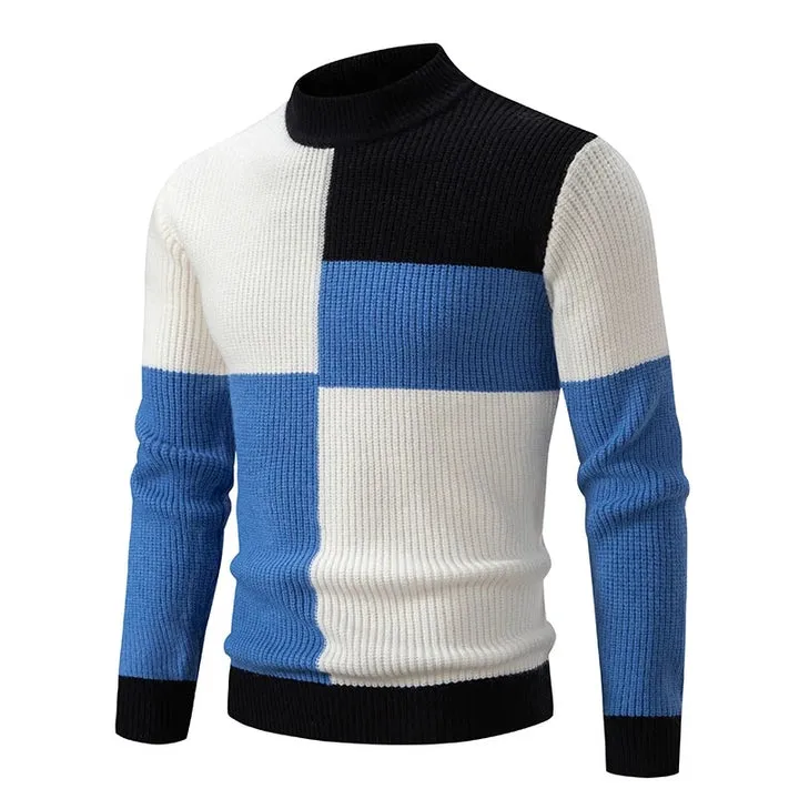 Carl | Knitted Sweater with Stand-Up Collar