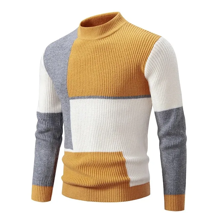 Carl | Knitted Sweater with Stand-Up Collar