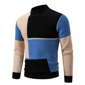 Carl | Knitted Sweater with Stand-Up Collar