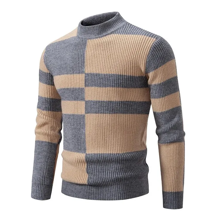 Carl | Knitted Sweater with Stand-Up Collar