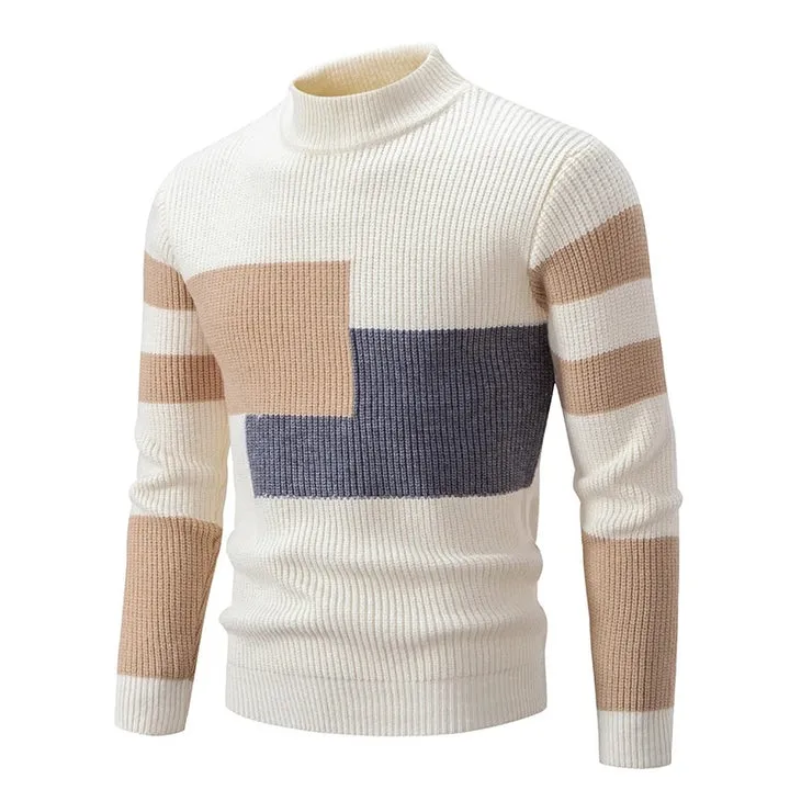 Carl | Knitted Sweater with Stand-Up Collar