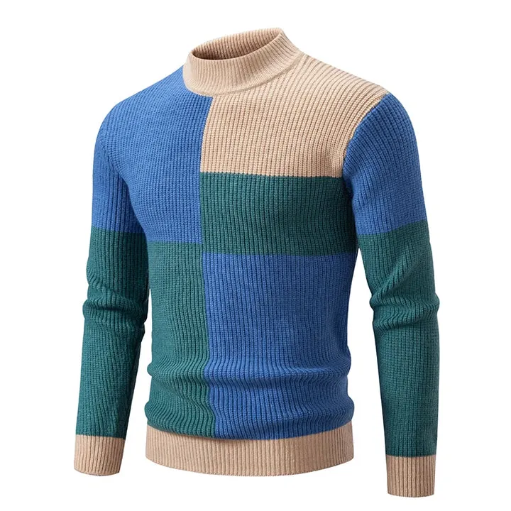 Carl | Knitted Sweater with Stand-Up Collar