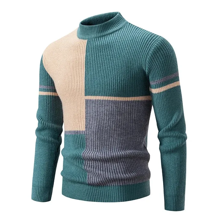 Carl | Knitted Sweater with Stand-Up Collar