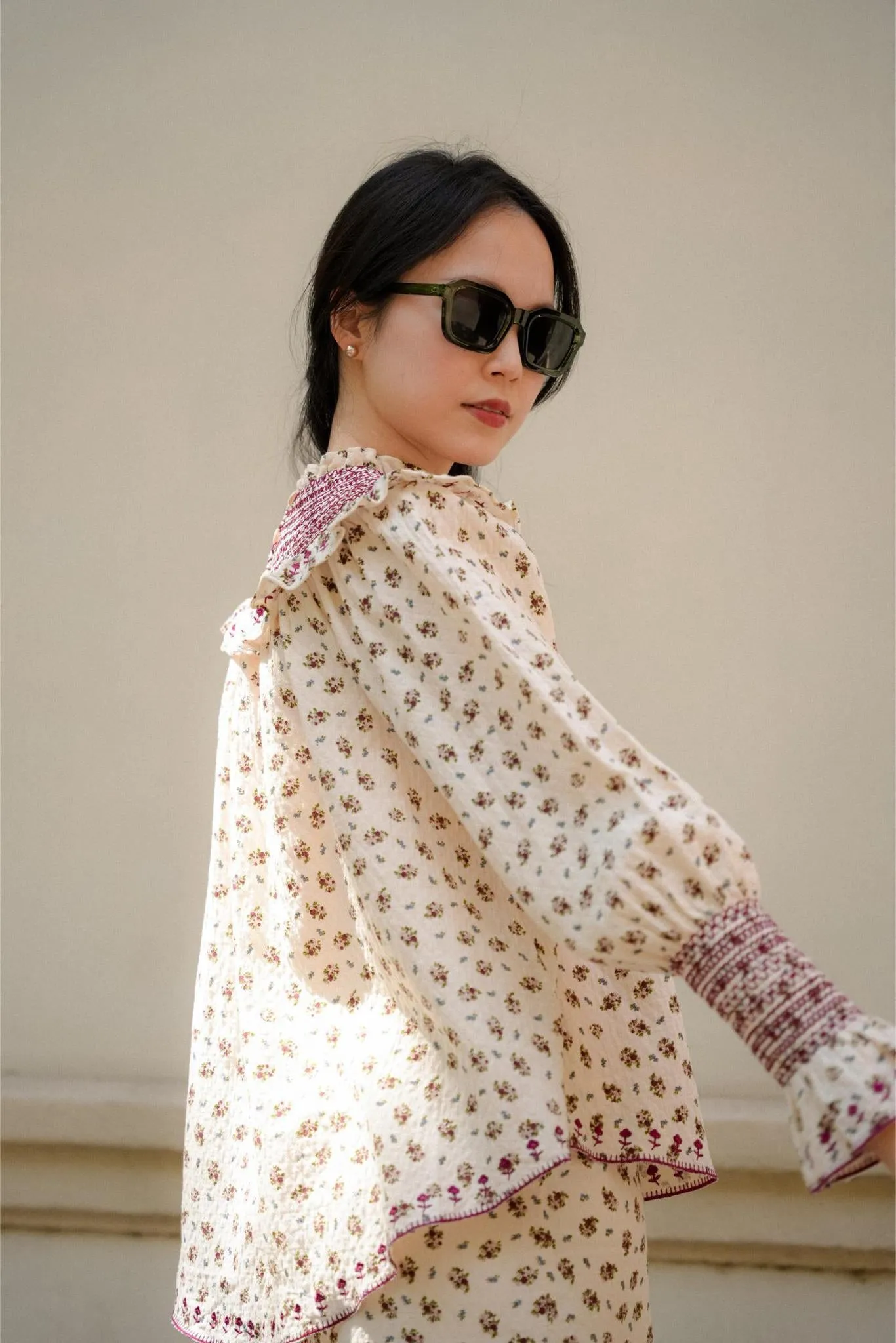 CARO KURUNG IN BURGUNDY FLORAL