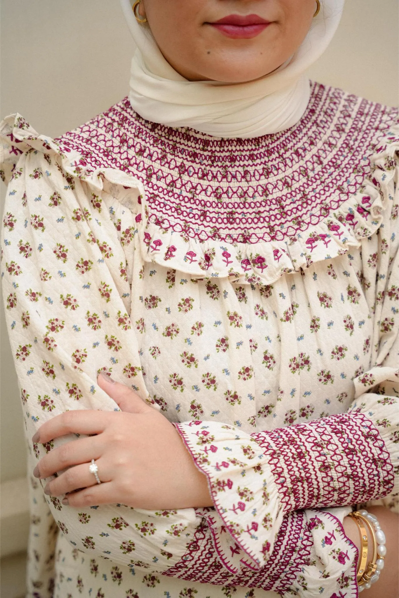 CARO KURUNG IN BURGUNDY FLORAL