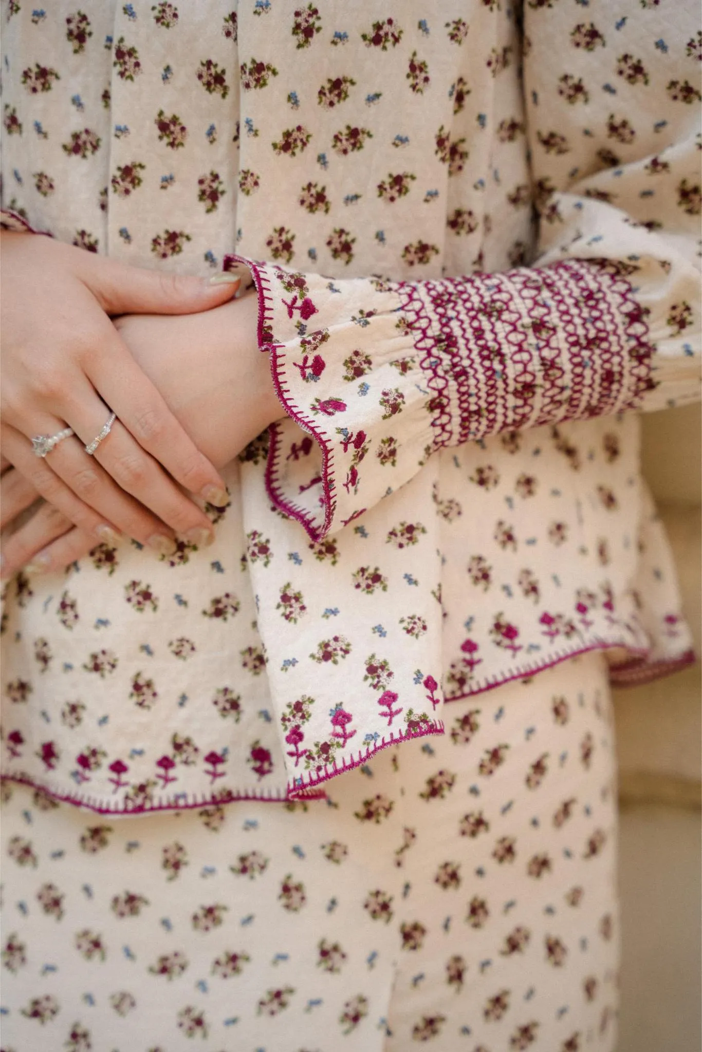 CARO KURUNG IN BURGUNDY FLORAL