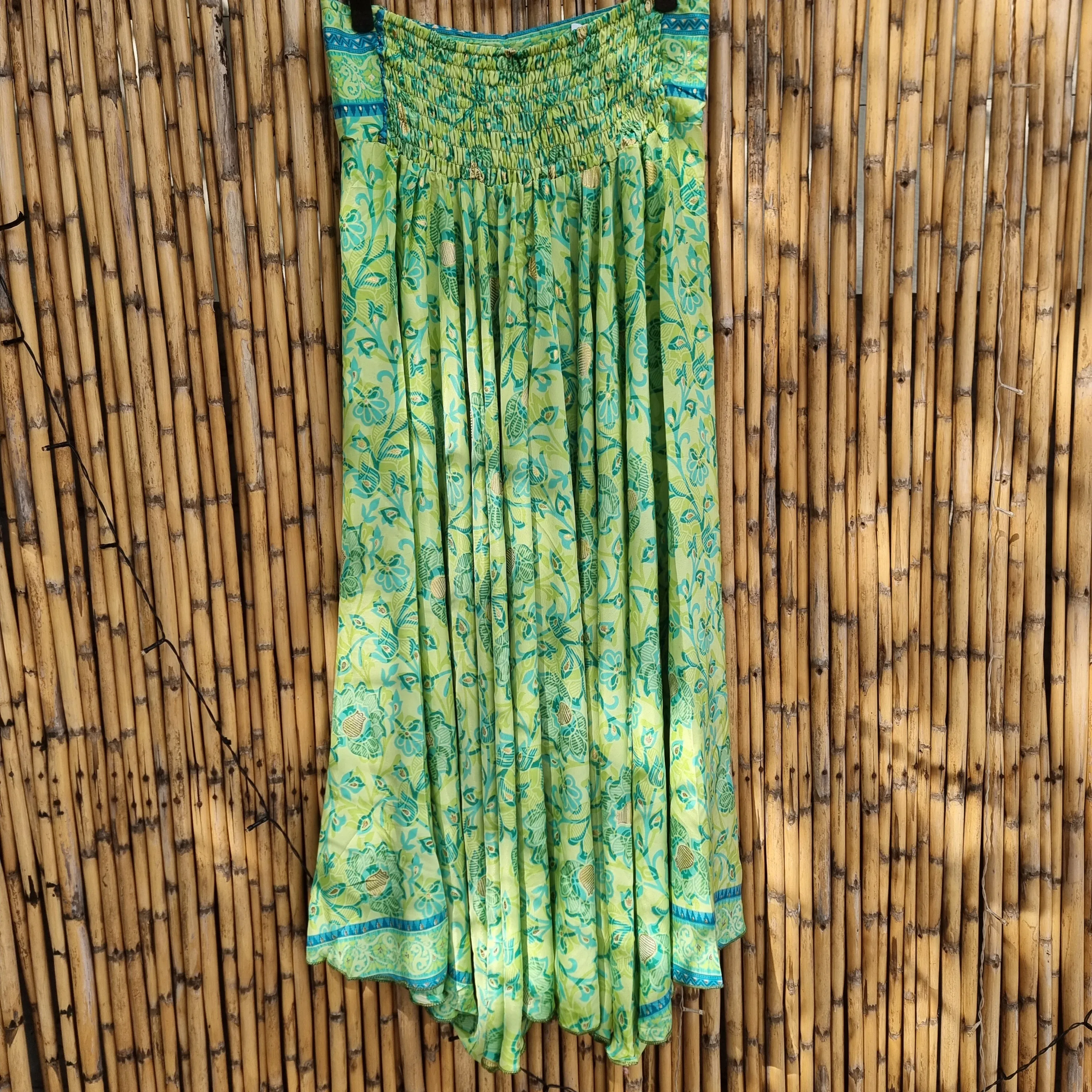 Celestial Citrus Silk Umbrella Pants
