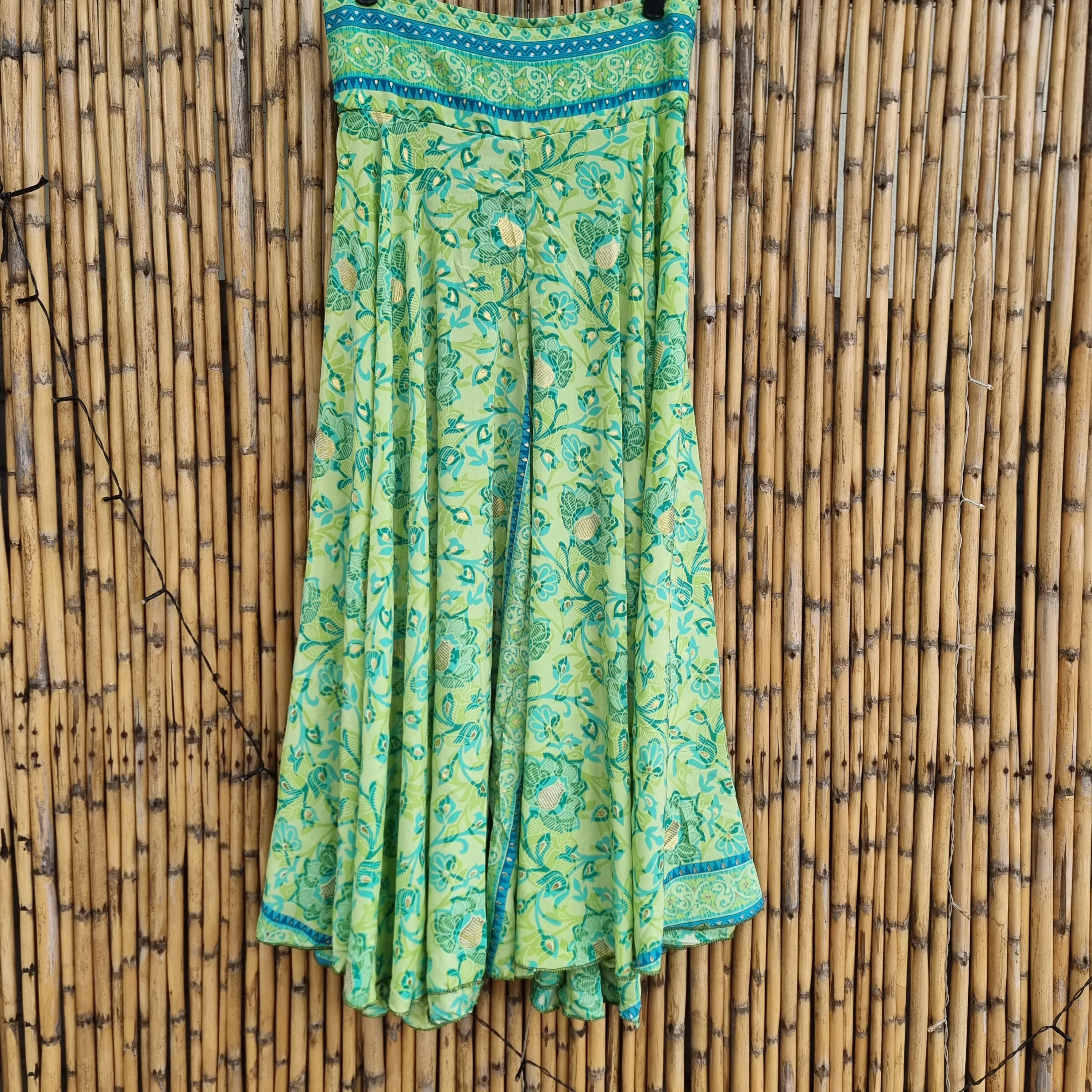 Celestial Citrus Silk Umbrella Pants