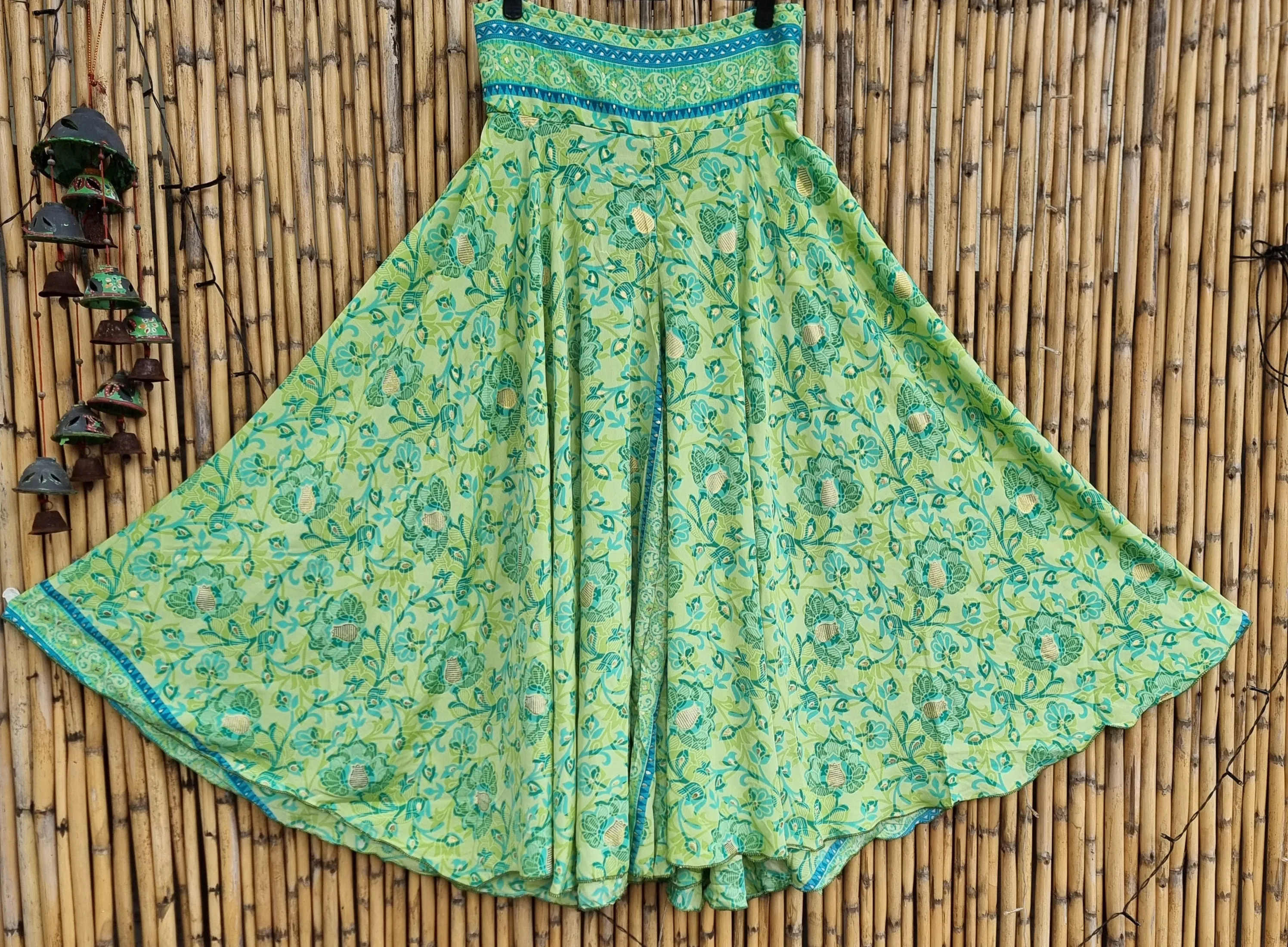 Celestial Citrus Silk Umbrella Pants
