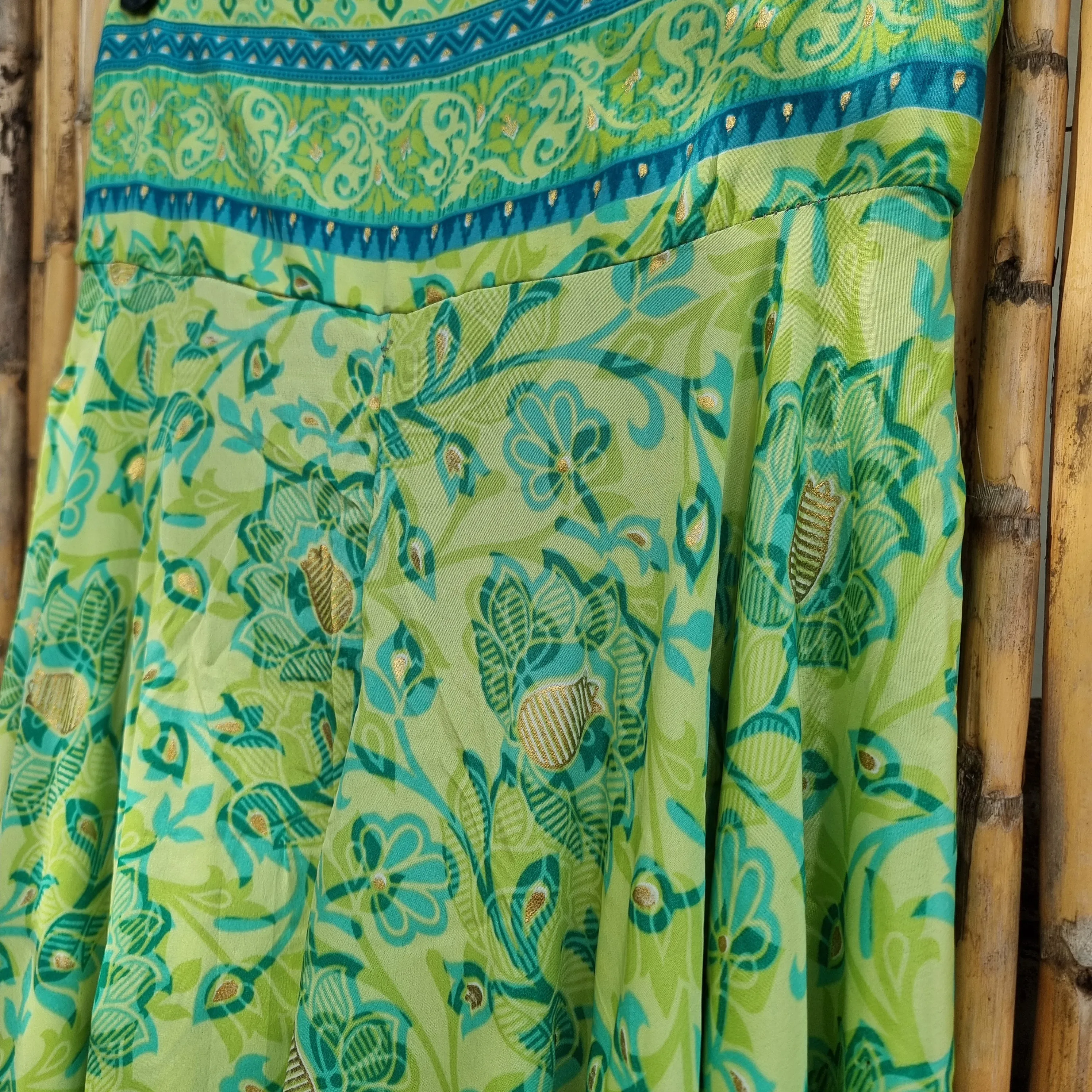 Celestial Citrus Silk Umbrella Pants