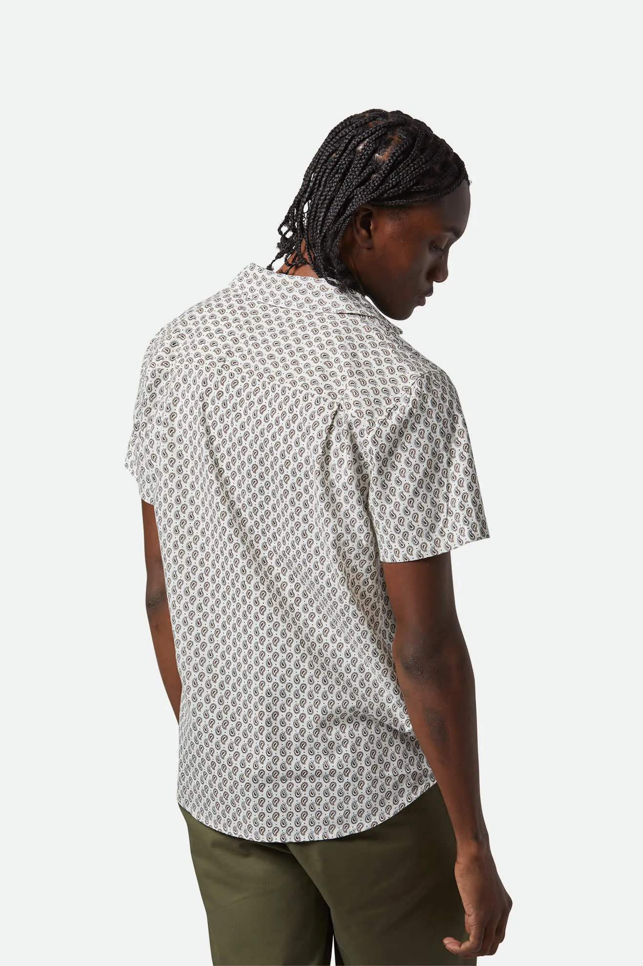 Charter Print S/S Shirt - Off White/Paisley