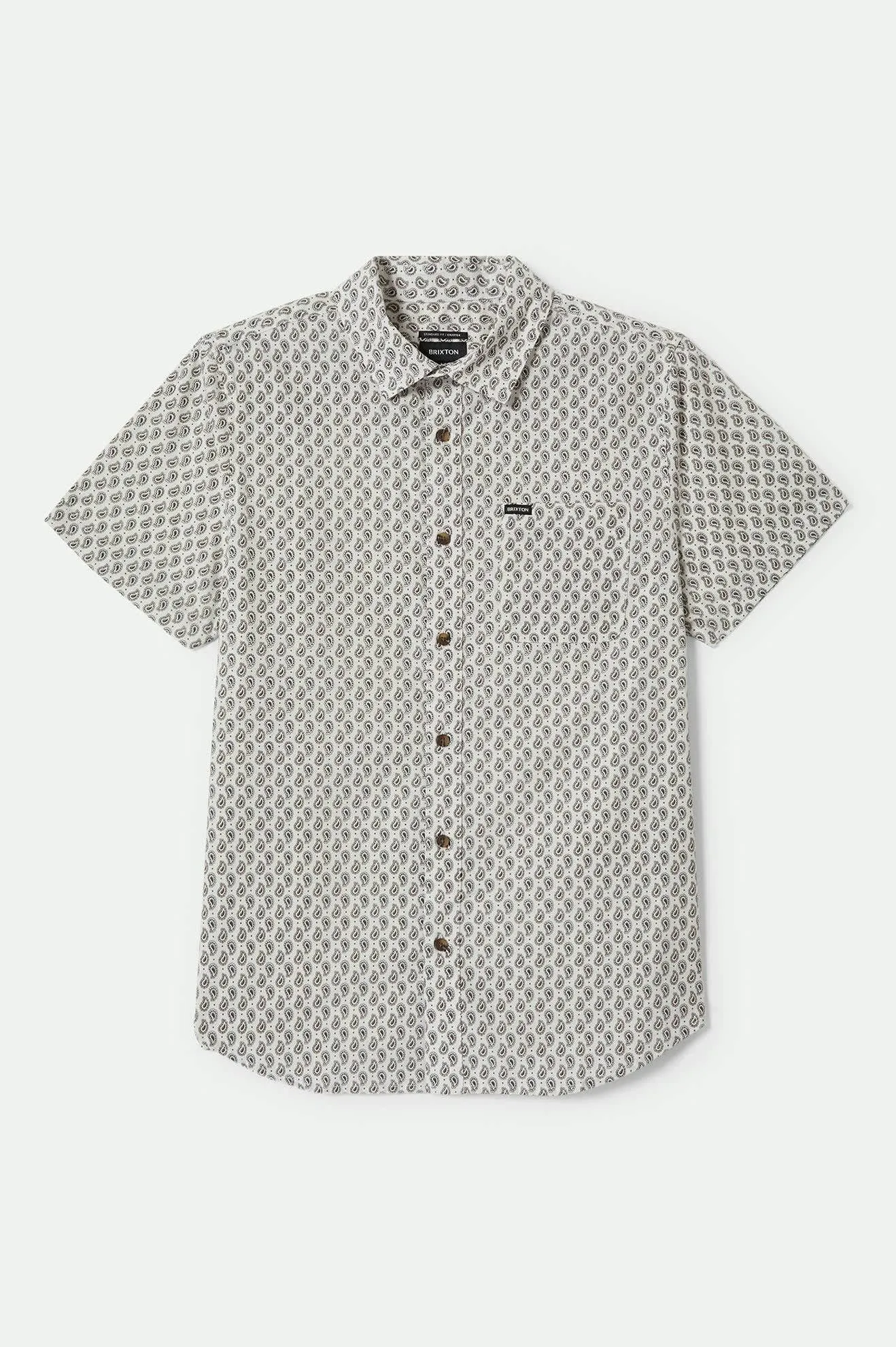 Charter Print S/S Shirt - Off White/Paisley