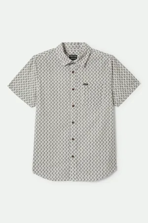 Charter Print S/S Shirt - Off White/Paisley