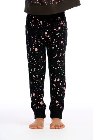 Chaser Rose Gold Foil Splatter Knit Pants