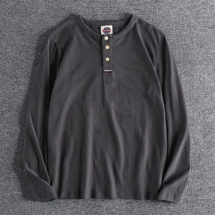 Christopher Mosley Haku Long Sleeve Henly T-Shirt
