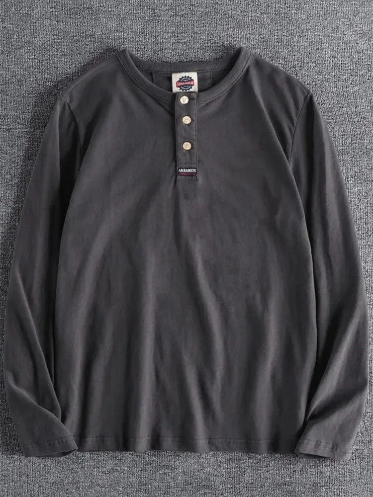 Christopher Mosley Haku Long Sleeve Henly T-Shirt