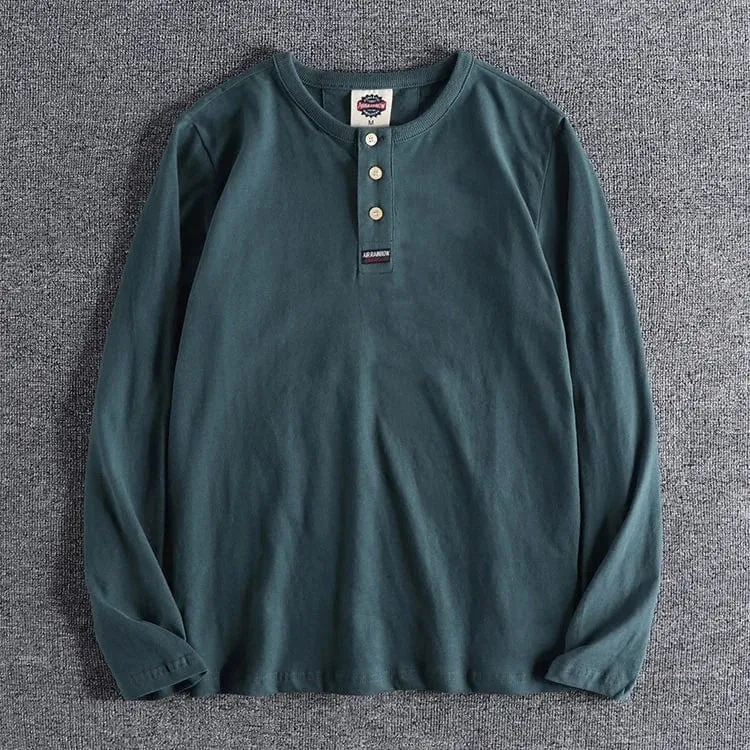 Christopher Mosley Haku Long Sleeve Henly T-Shirt