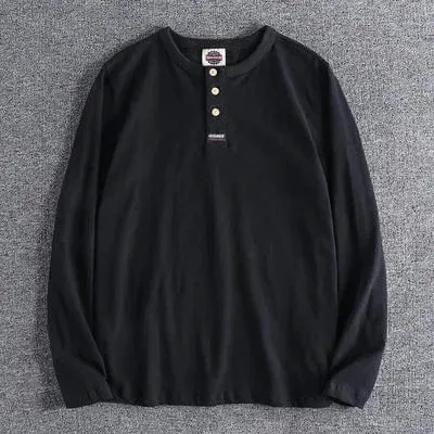 Christopher Mosley Haku Long Sleeve Henly T-Shirt