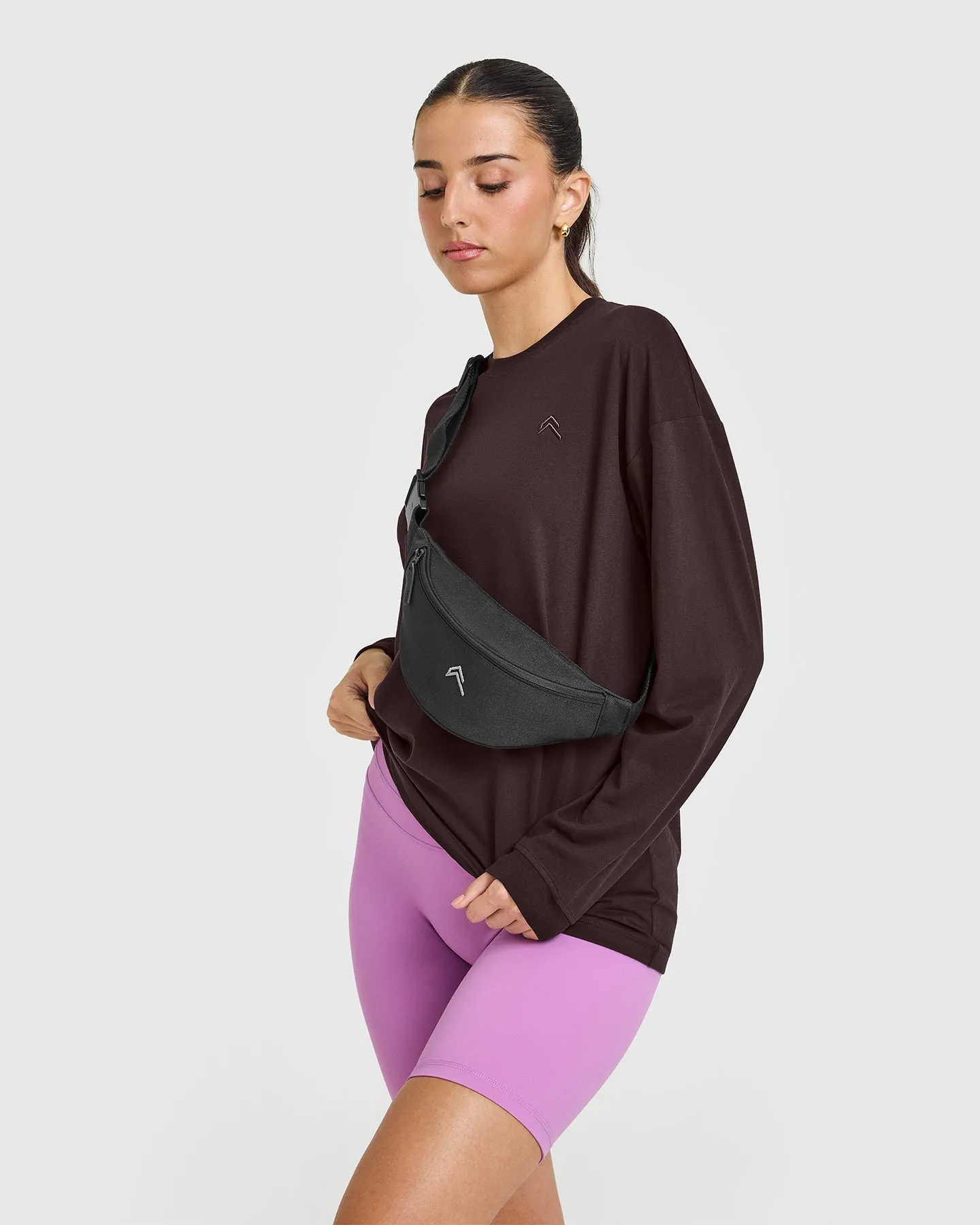 Classic Oversized Lightweight Long Sleeve Top | Plum Brown