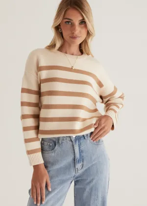 Coastalla Sweater - Beige Stripe