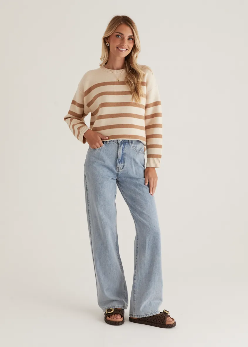 Coastalla Sweater - Beige Stripe