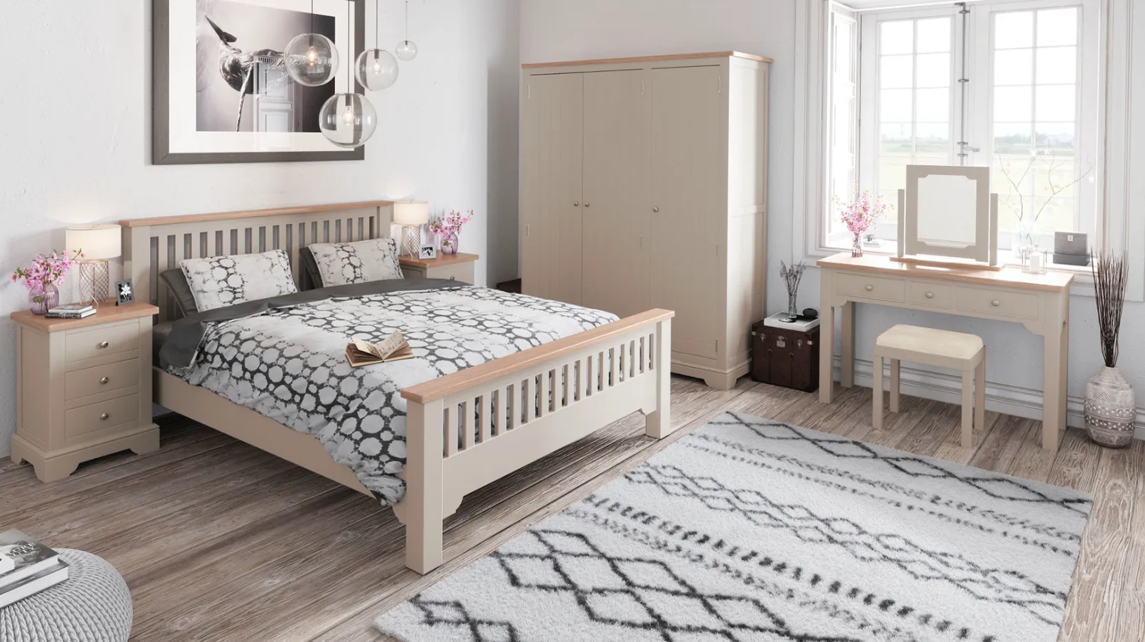 Cobblestone Chunky 4 ft 6 Inch 135cm Double Bed