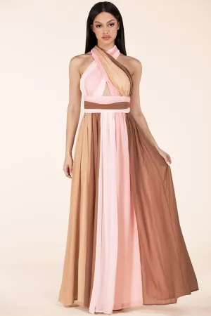 COLORBLOCK MAXI DRESS