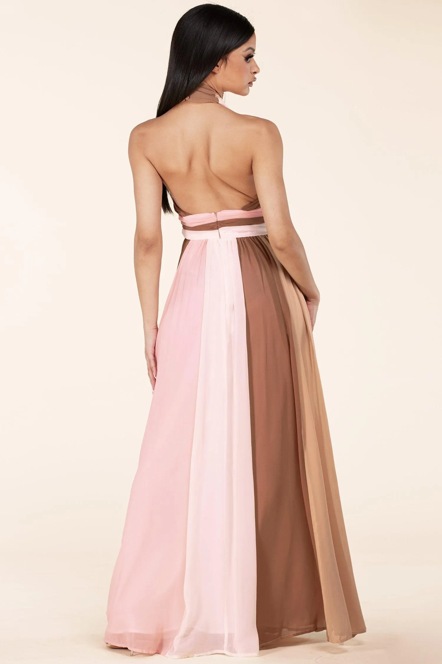 COLORBLOCK MAXI DRESS