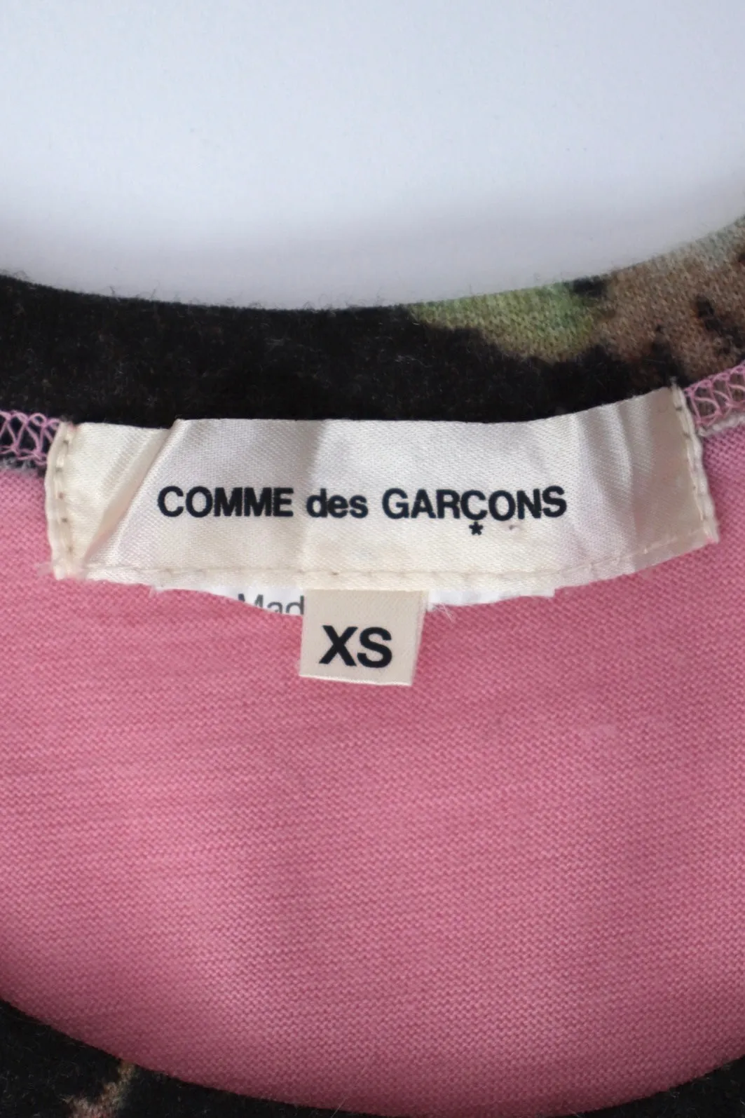 Comme Des Garçons Wool Floral Top