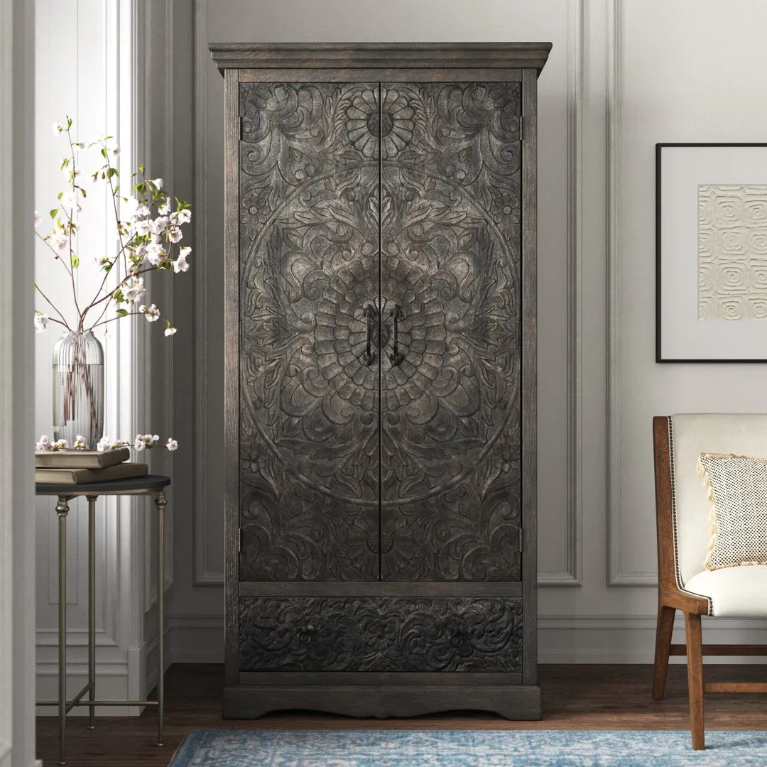 Concerto Armoire Kelly Clarkson Home Color: Light Gray
