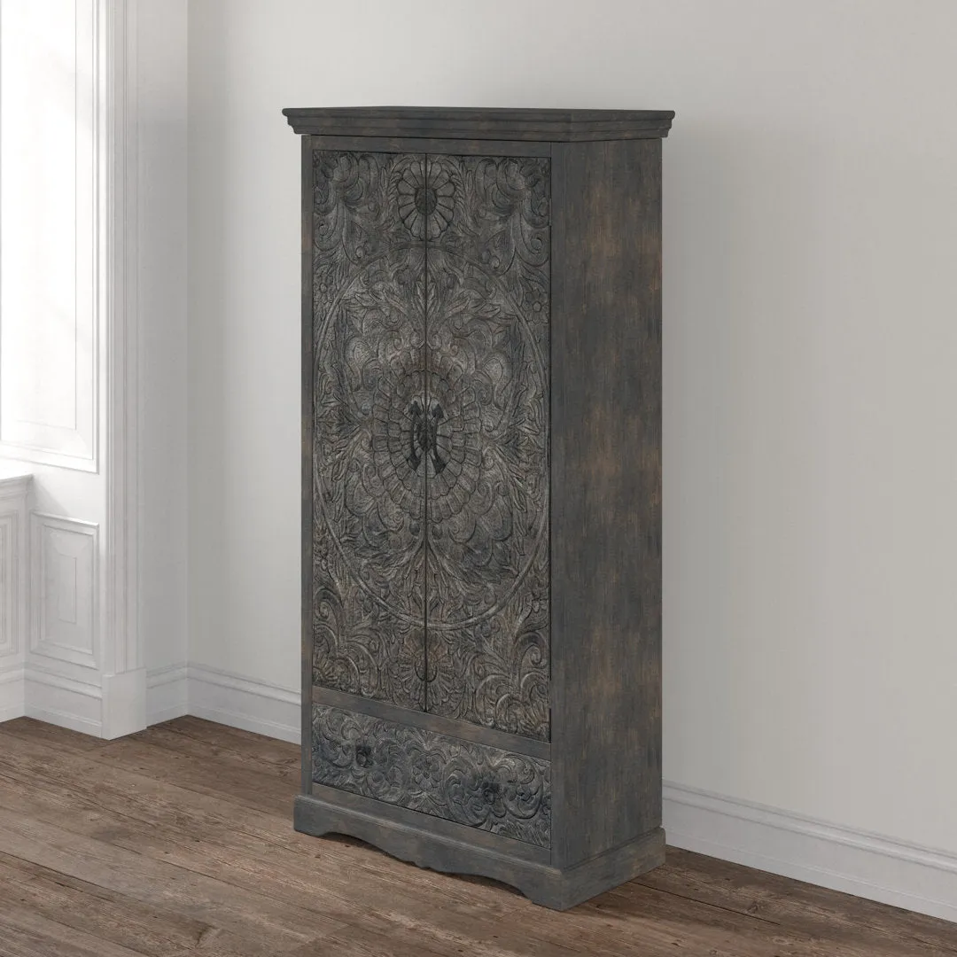 Concerto Armoire Kelly Clarkson Home Color: Light Gray