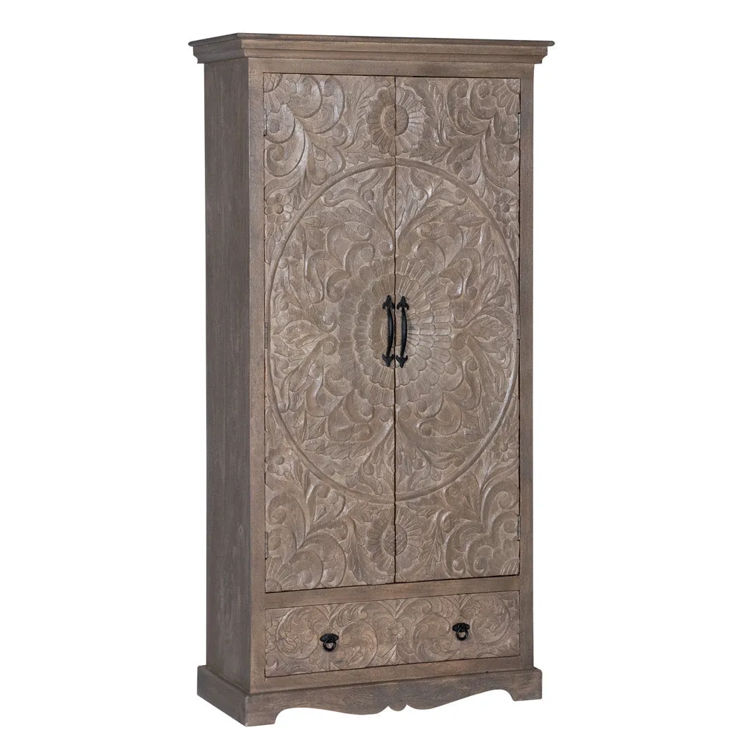 Concerto Armoire Kelly Clarkson Home Color: Light Gray