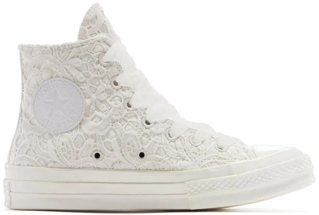 Converse Chuck Taylor All Star 1970s Hi Top Crochet Satin Vintage White/Black