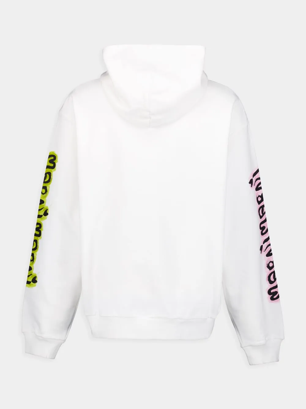 Cotton Hoodie With Graffiti Prints