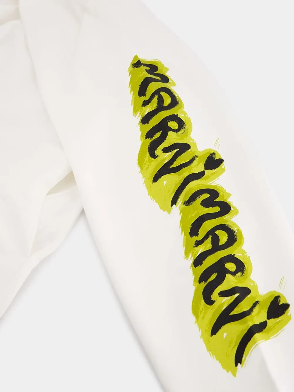 Cotton Hoodie With Graffiti Prints