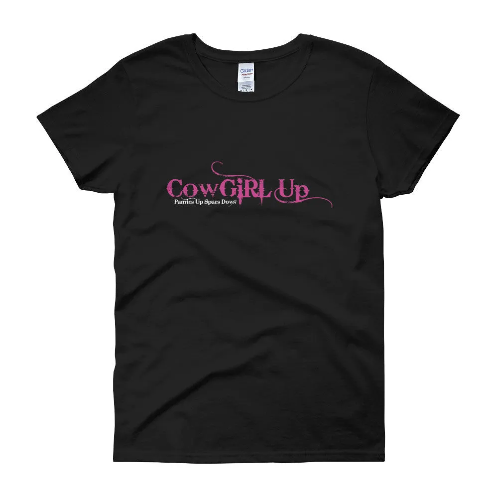 CowGirl Up Panties Up Spurs Down Fitted T-Shirt