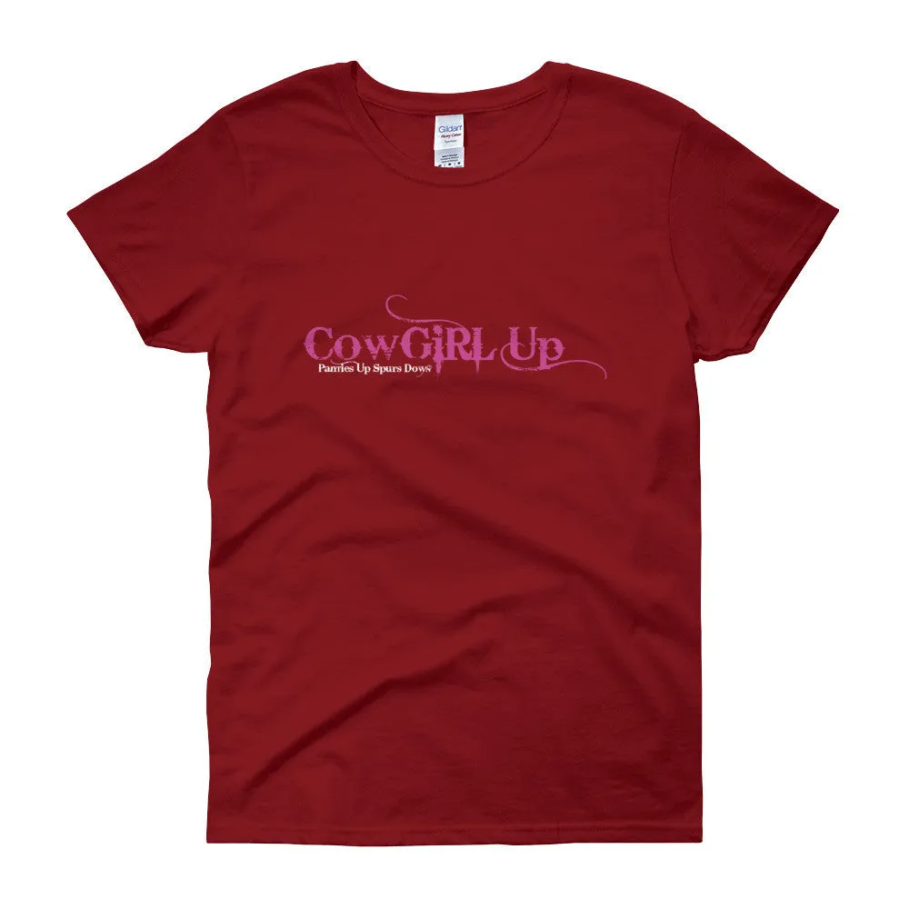 CowGirl Up Panties Up Spurs Down Fitted T-Shirt