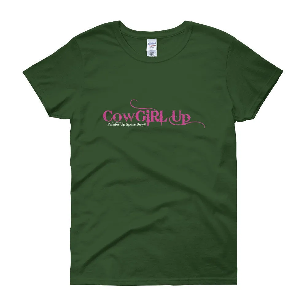 CowGirl Up Panties Up Spurs Down Fitted T-Shirt