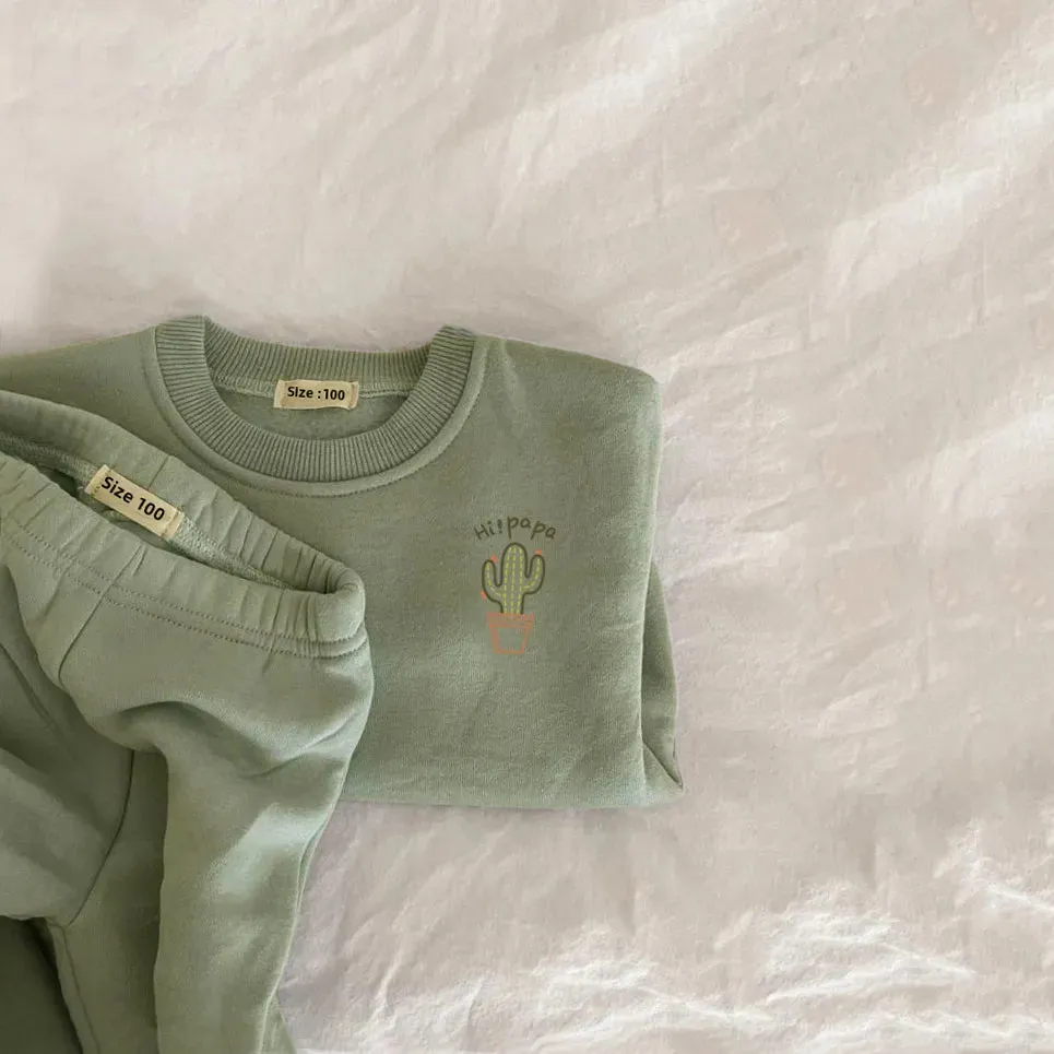 Cozy Embroidered Winter Baby Set
